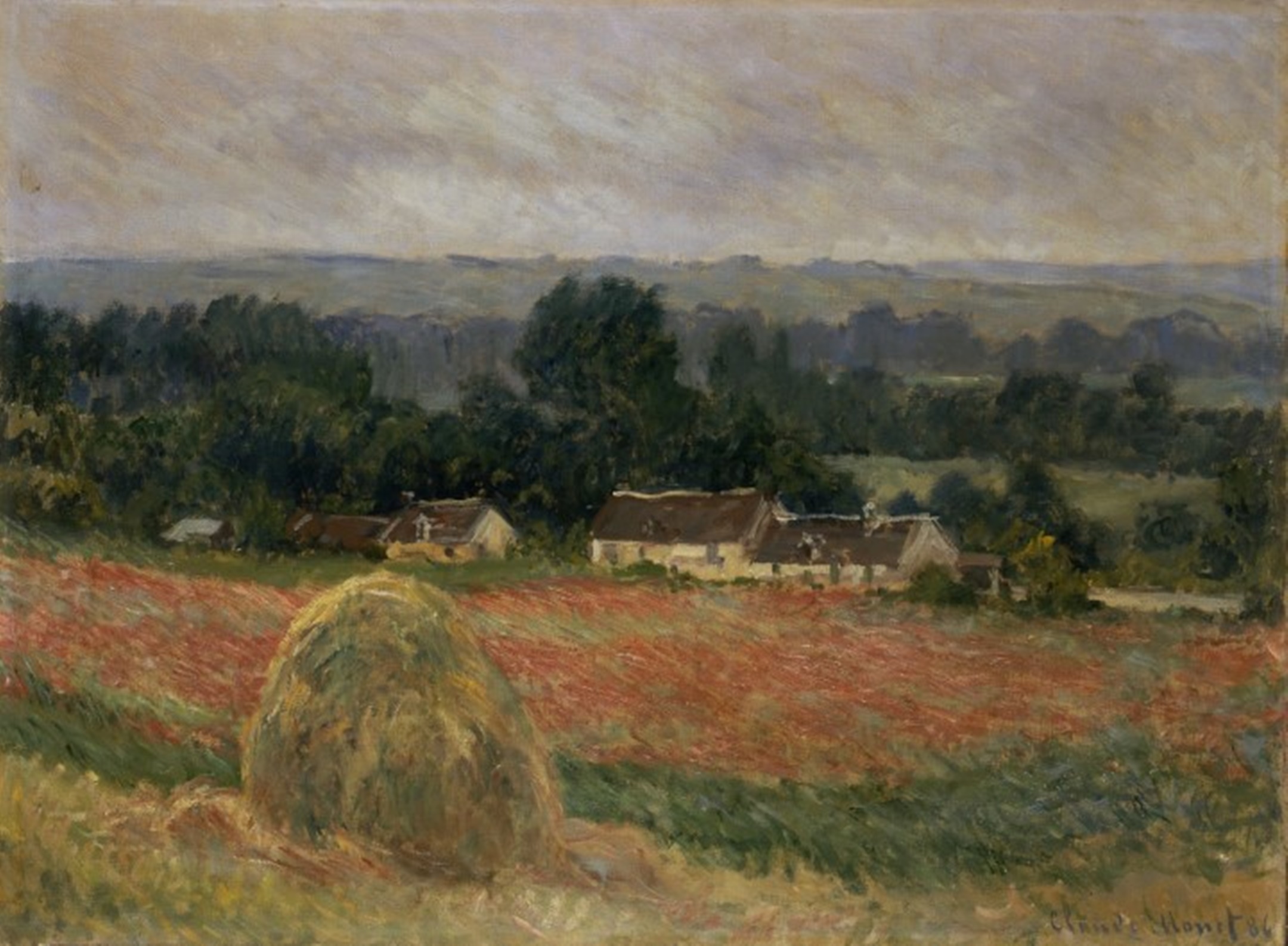 클로드 모네 Claude Monet <지베르니의 건초더미 Haystack at Giverny> 1886출처 : 예르미타시 박물관展 공식홈페이지