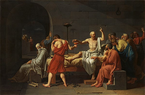 <자크-루이 다비드, 소크라테스의 죽음(1787)> <위키피디아>