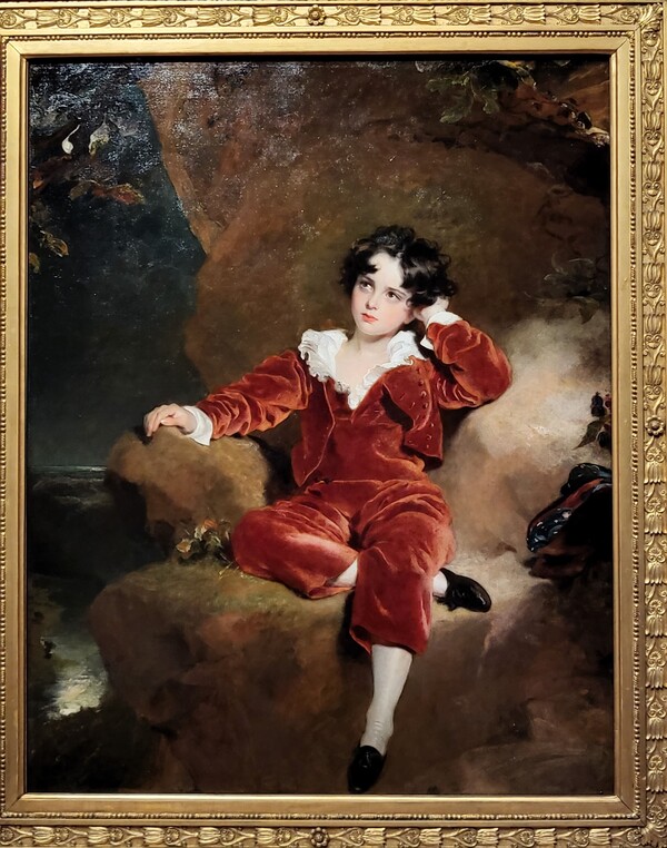 ▲토머스 로렌스, '찰스 윌리엄 램튼의 초상화(레드 보이)'(1825)