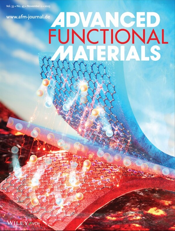 ▲국제 학술지 『Advanced Functional Materials』에 표지 논문으로 실린 본교 이동욱 교수의 연구/ 출처:WILEY